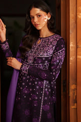 Meline By Farasha Unstitched 3 Piece Premium Viscose Collection'2025-06-Plum Powder