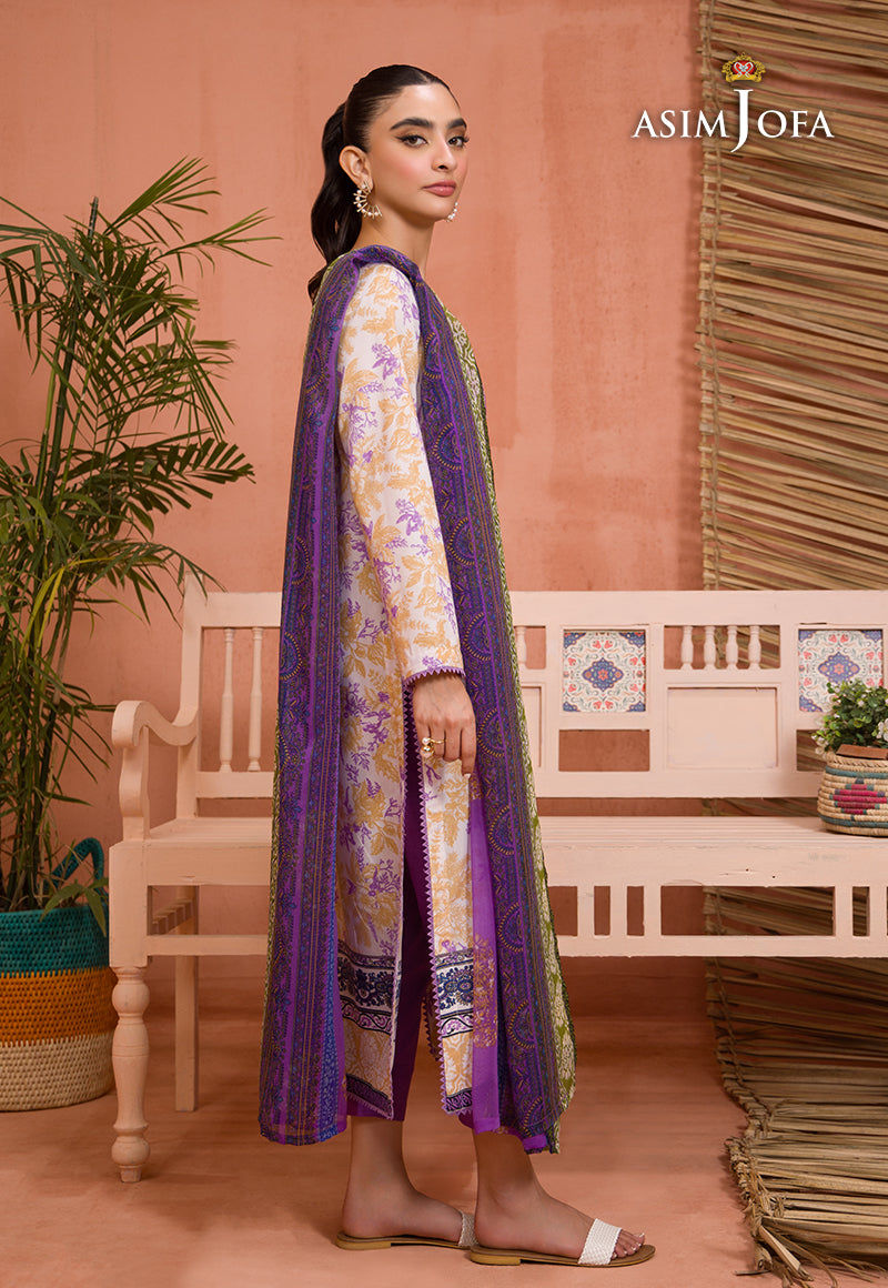 Asim Jofa Gul Rung Pret Collection Ajgr-09 Embroidered Cotton Silk 2 Pcs