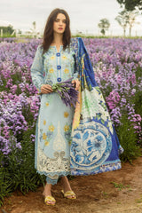 The Secret Garden Hemline By Mushq Unstitched 3 Piece Summer Suit-07-A-Hidden Oasis