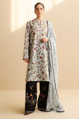 CoCo Prints By Zara Shah Jahan Unstitched 3 Piece Lawn Drop Two Suit-07-B-Rey