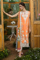 The Secret Garden Hemline By Mushq Unstitched 3 Piece Summer Suit-07-B-Silent Petals
