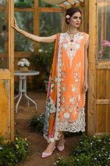 The Secret Garden Hemline By Mushq Unstitched 3 Piece Summer Suit-07-B-Silent Petals