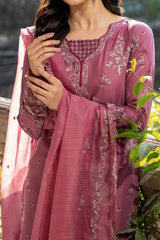 Bahaar by Farasha Unstitched 3 Piece Emb Lawn Suit-07-Rose Garland
