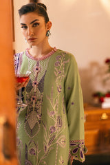 Symphony By Mushq Unstitched 3 Piece Emb Karandi Suit-07-Sparkling Noir