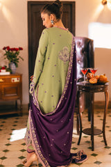Symphony By Mushq Unstitched 3 Piece Emb Karandi Suit-07-Sparkling Noir