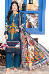 Mashaal by Riaz Arts Unstitched 3 Piece Digital Emb Khaddar Suit-MD-07