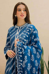 Seher By Cross Stitch Unstitched 3 Piece Cambric Collection'2022-07-Mystique Blue