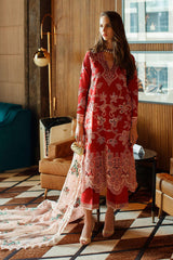 Astoria by Mushq Unstitched 3 Piece Festive Lawn Suit-07-Scarlet