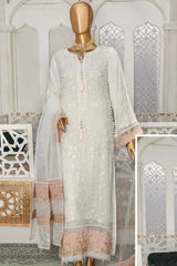 Cortesia by Hz Unstitched 3 Piece Luxury Chiffon Suit-07-Shinny Dust