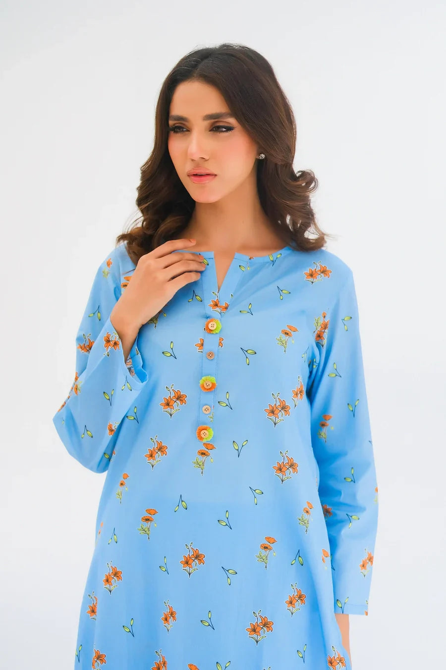 Dhaga Stitched 2 Piece Lawn Collection'2025-Matching separate 007
