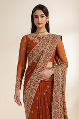 Meraki By Zarif Unstitched 3 Piece Luxury Formals Chiffon Edit Suit-ZR-MEK-07-SAWAN
