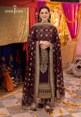 Asim Jofa Dastaan Pret Ajdap-21 Embroidered Chiffon Stitched 3 Pcs