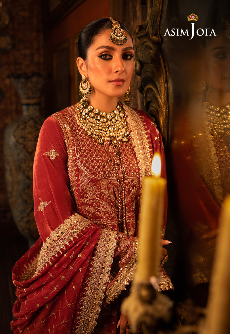 Asim Jofa Designers Limited Edition Ajmmd-10-Xs Embroidered Velvet 3 Pcs