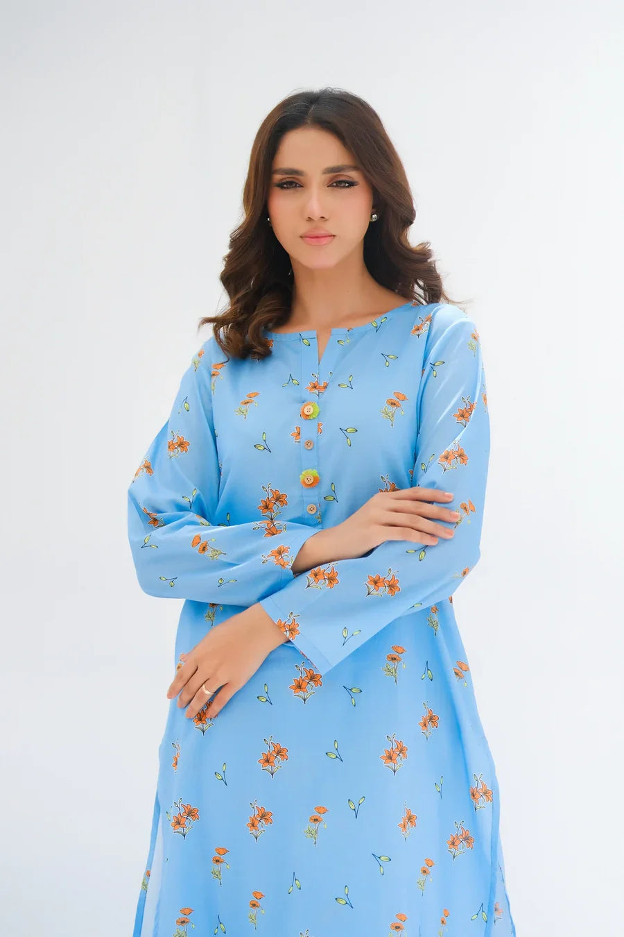 Dhaga Stitched 2 Piece Lawn Collection'2025-Matching separate 007