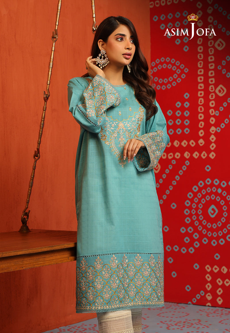 Asim Jofa Tara Sitara Ajtm-13 - 1 Pc Embroidered Self Jacquard 1 Pc