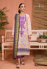 Asim Jofa Gul Rung Pret Collection Ajgr-09 Embroidered Cotton Silk 2 Pcs