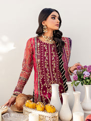 Gulaal Unstitched 3 Piece Wedding Vol-01 Suit-Rangoli 08 - 3 Piece