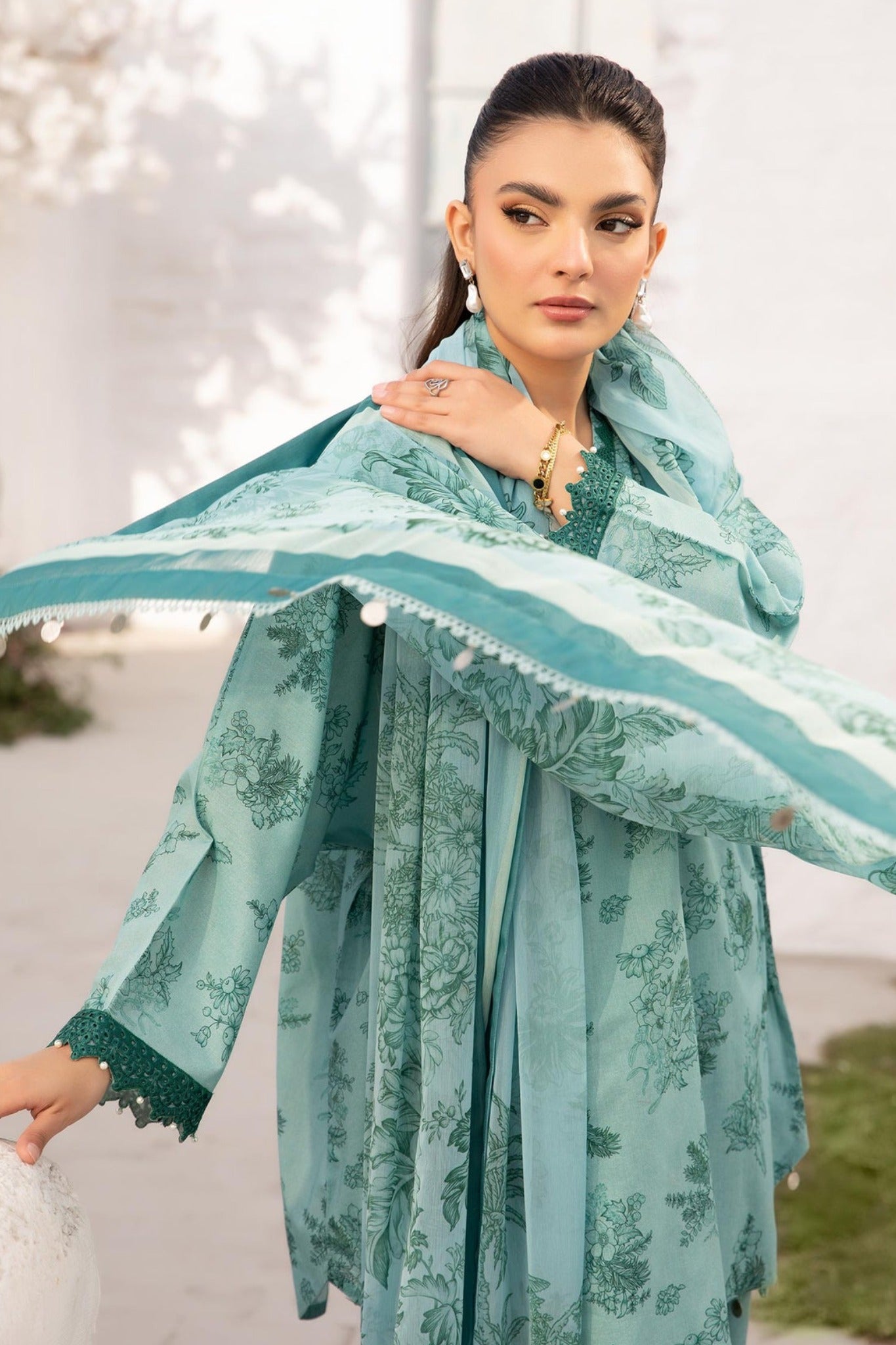 M.Basics By Maria B Unstitched 3 Piece Lawn Vol-01 Collection-08-B