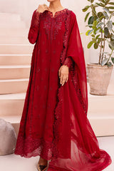 Ensembles By Azure Unstitched 3 Piece Festive Formals Eid Edit Suit-08-Crimson Glow