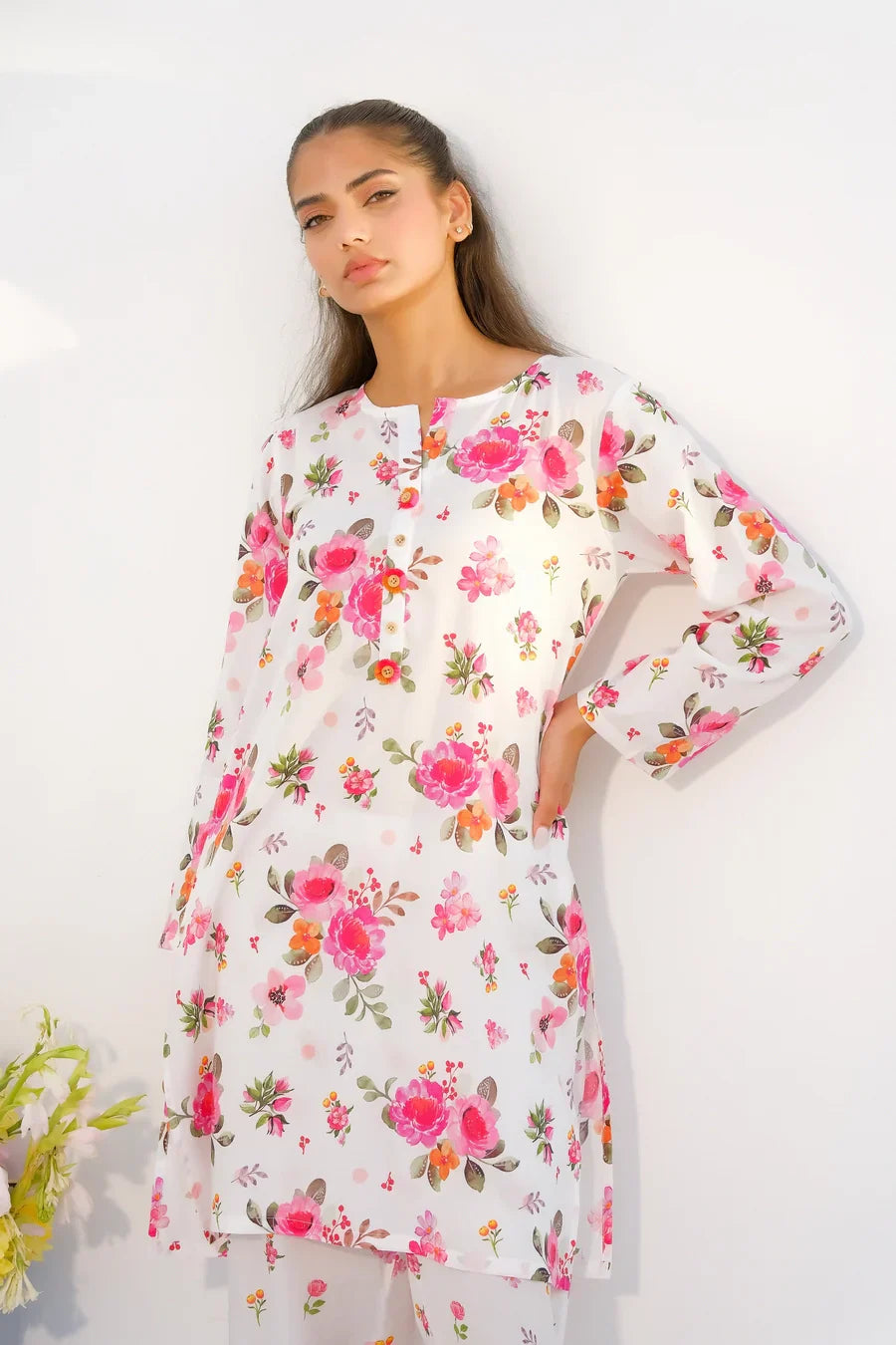 Dhaga Stitched 2 Piece Lawn Collection'2025-Matching separate 008