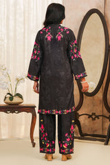 Hazel By Aizal Stitched Co Ords Slub Linen Winter Vol-02 Collection'2025-AHZL-08-Black