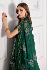 Mbroidered By Maria B Unstitched 3 Piece Wedding Suit-BD-3008