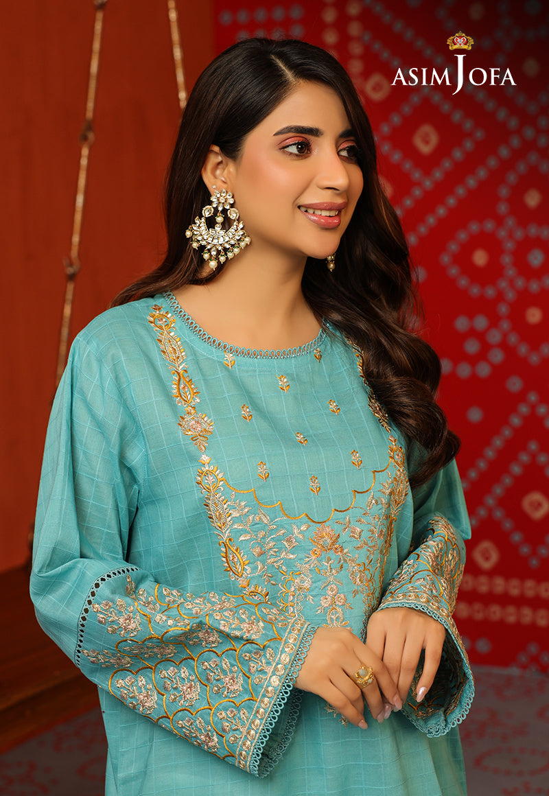 Asim Jofa Tara Sitara Ajtm-13 - 1 Pc Embroidered Self Jacquard 1 Pc
