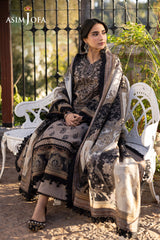 Asim Jofa Unstitched 3 Piece Winter Suit-AJUW-08