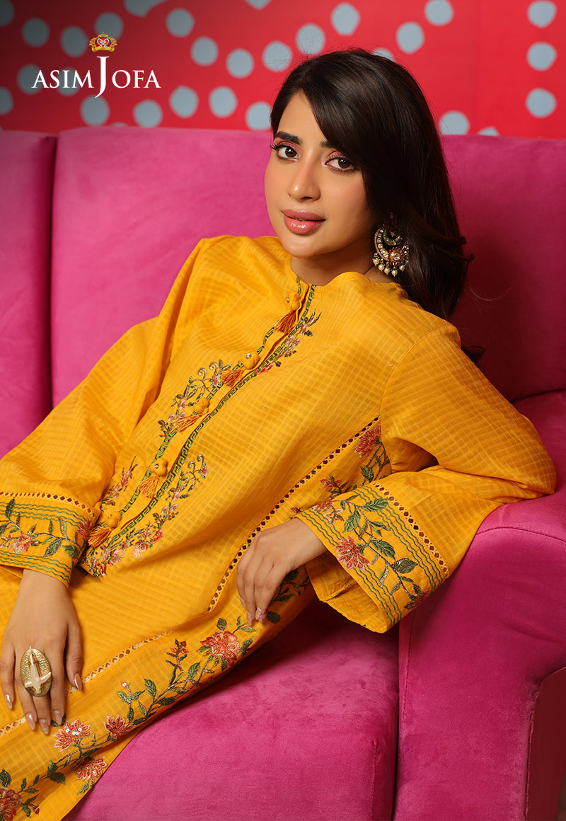 Asim Jofa Tara Sitara Ajtm-22 - 1 Pc Embroidered Self Jacquard 1 Pc