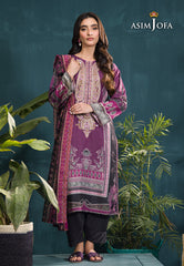 Asim Jofa Gul Rung Pret Collection Ajgr-16 Embroidered Swiss Lawn 3 Pcs