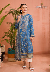 Asim Jofa Gul Rung Pret Collection Ajgr-06 Embroidered Cotton Silk 2 Pcs
