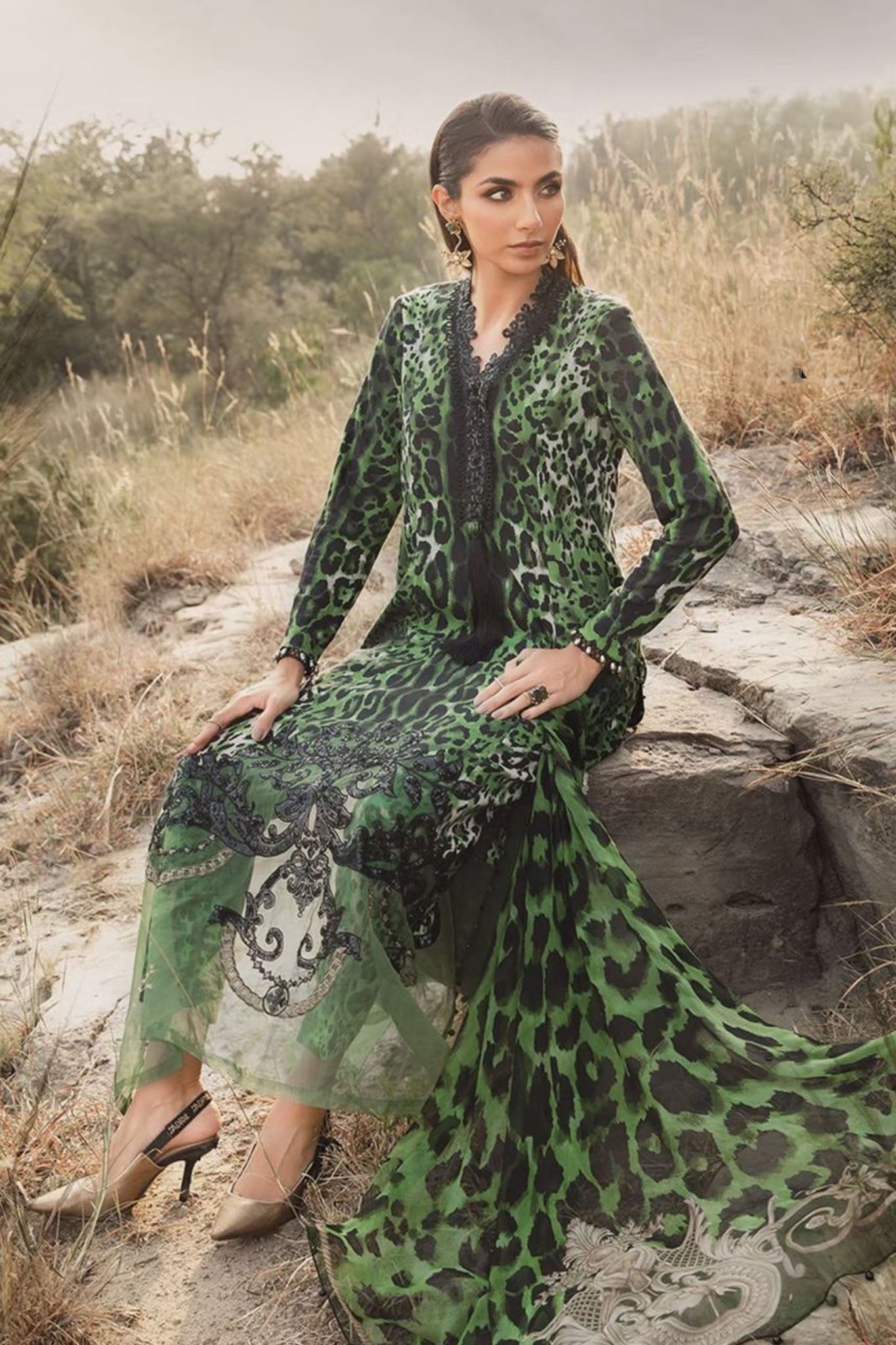 M Prints By Maria B Unstitched 3 Piece Winter Edition Collection'2024-09-A