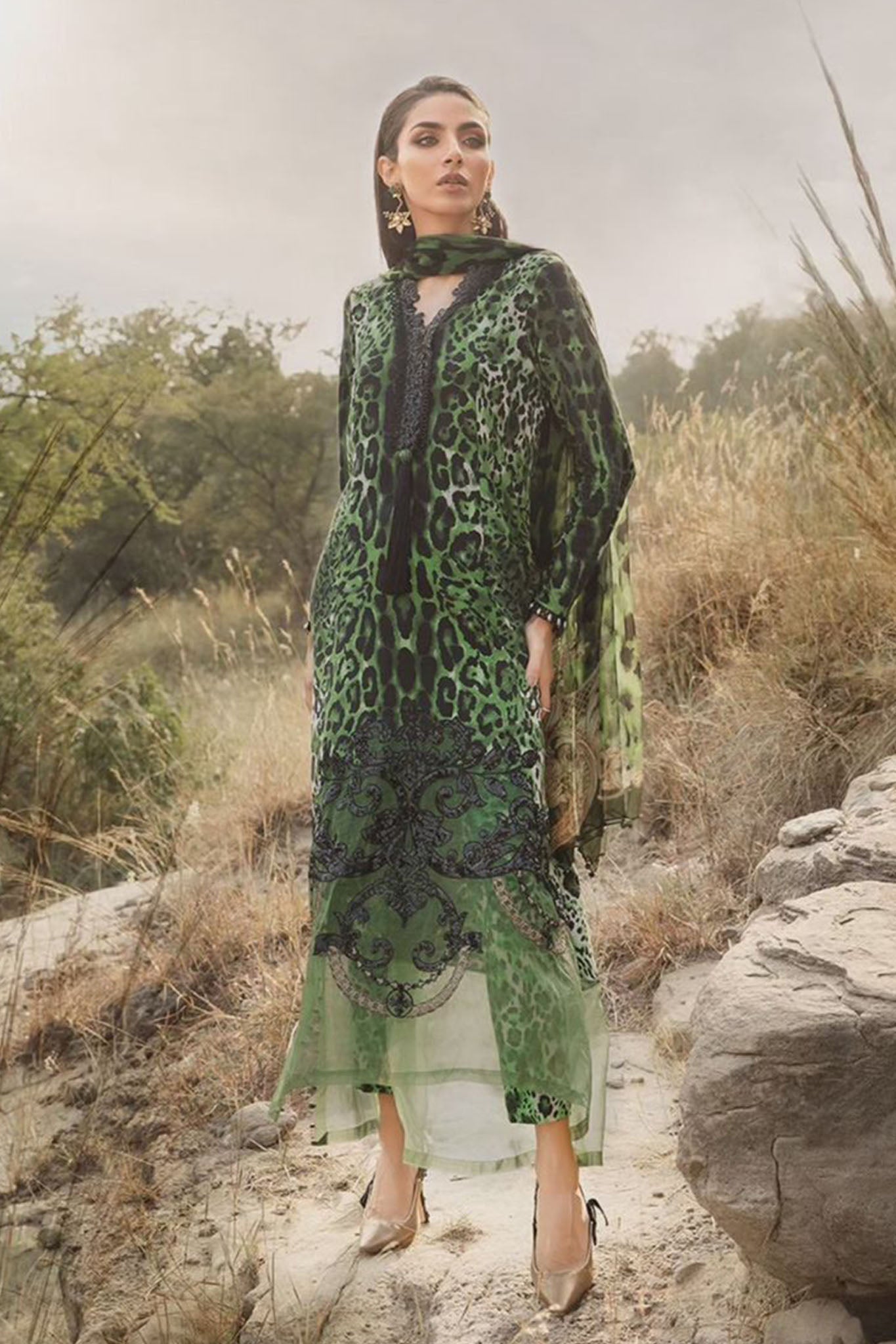 M Prints By Maria B Unstitched 3 Piece Winter Edition Collection'2024-09-A