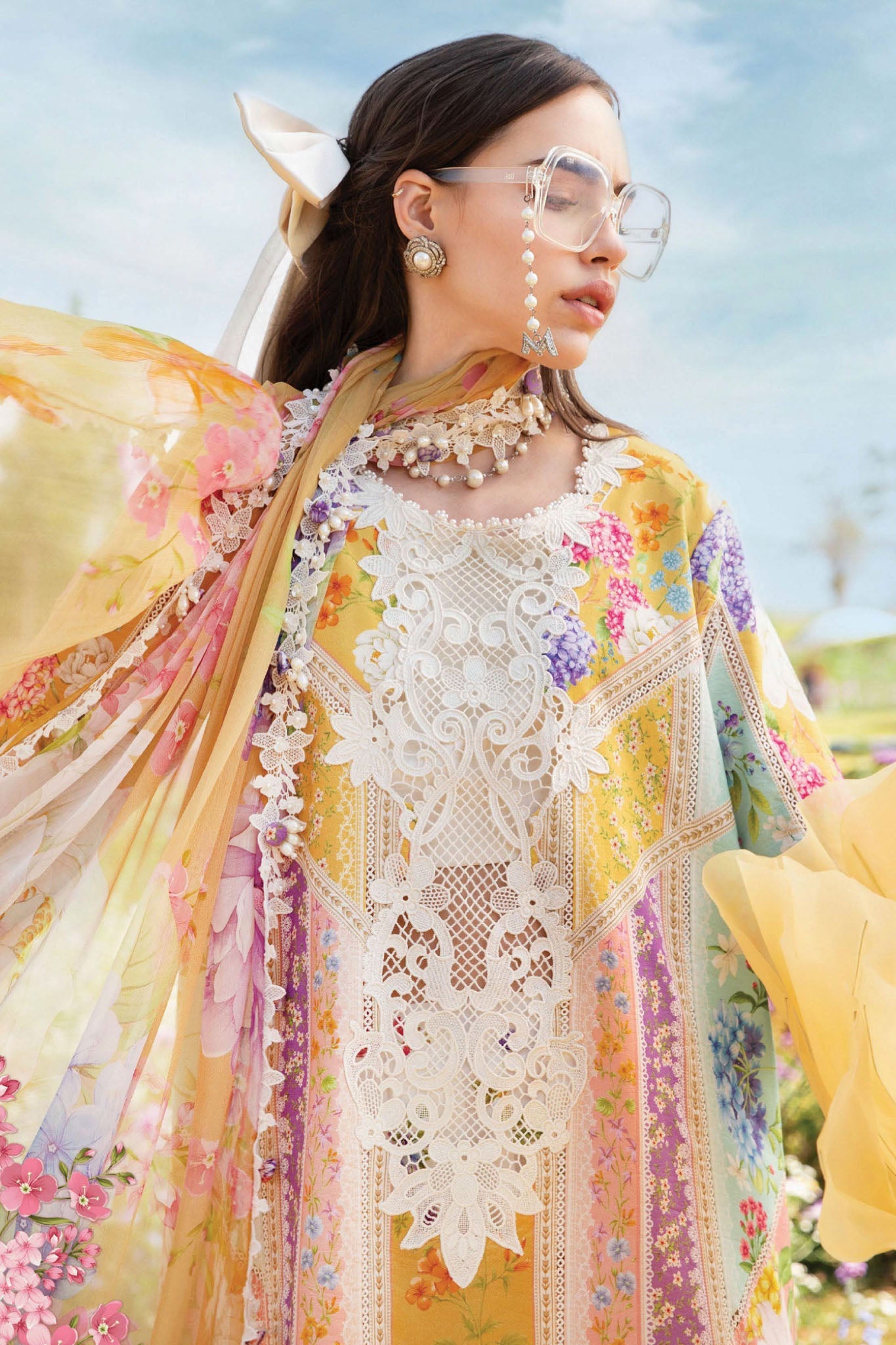 M.Prints By Maria B Unstitched 3 Piece Spring Summer Collection'2025-09-A
