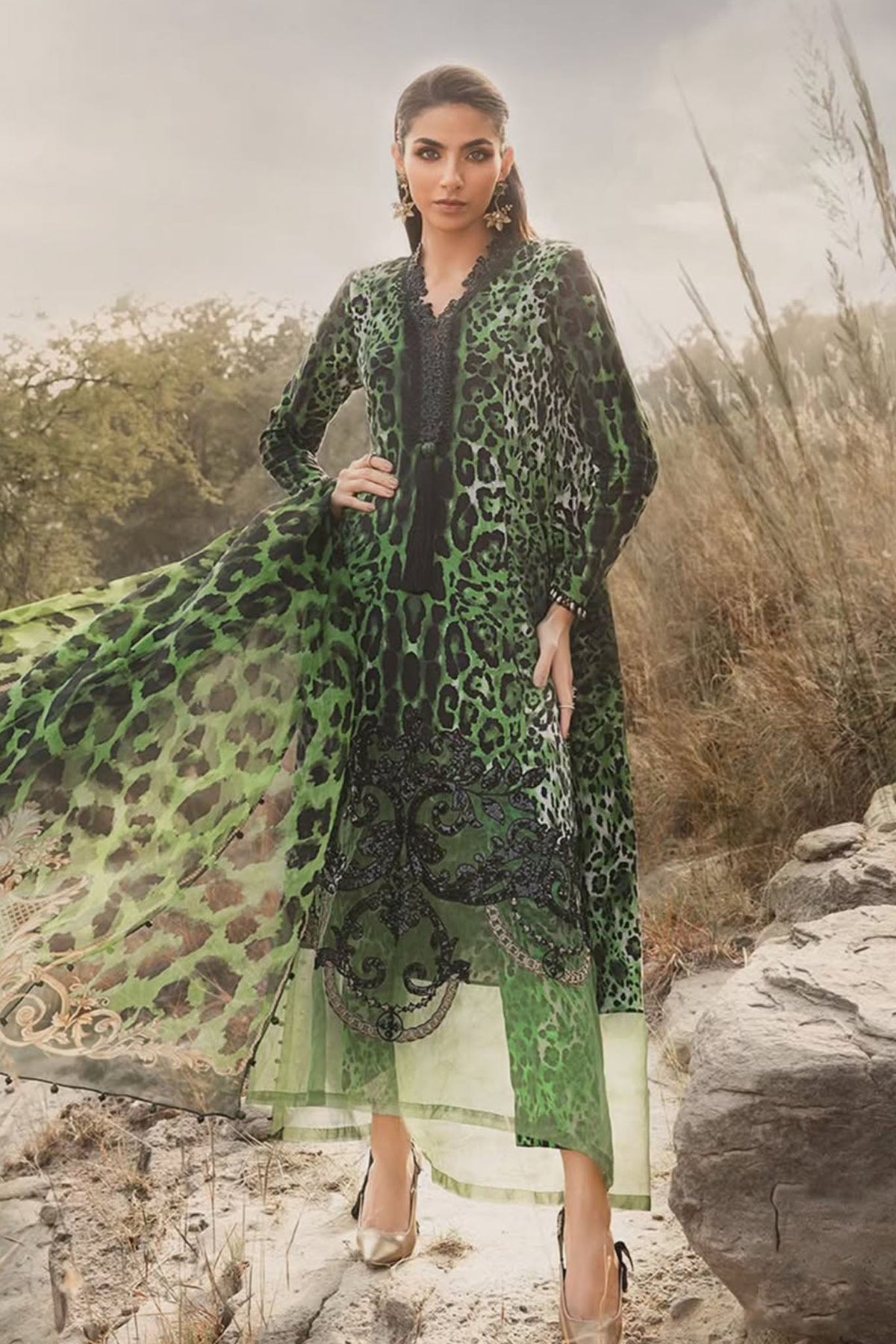M Prints By Maria B Unstitched 3 Piece Winter Edition Collection'2024-09-A