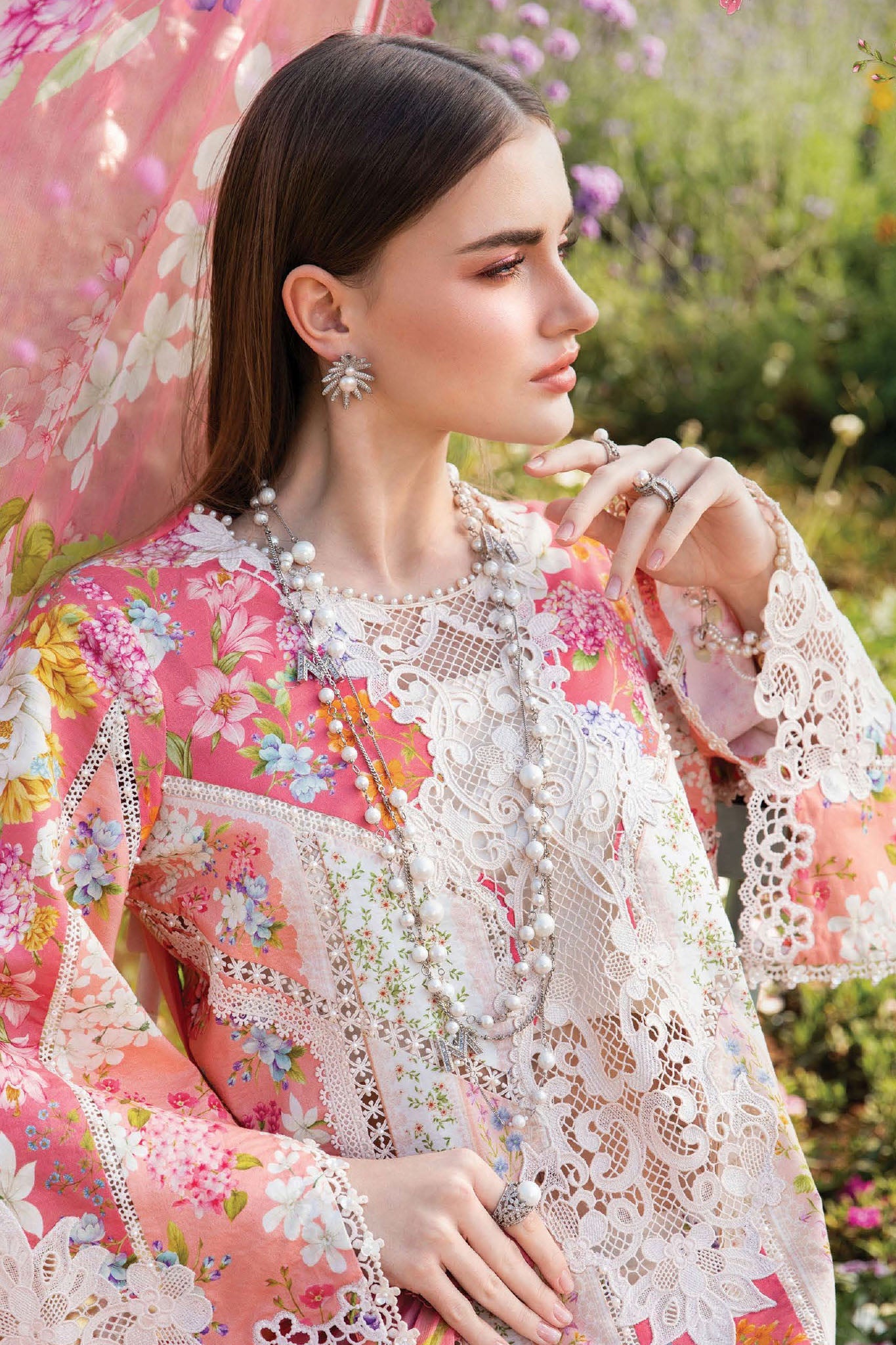 M.Prints By Maria B Unstitched 3 Piece Spring Summer Collection'2025-09-B