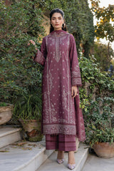 Bahar By Farasha Unstitched 3 Piece Emb Lawn Edit-II Collection-09-Dusty Rose