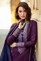 Broadway By Mushq Unstitched 3 Piece Winter Suit-MWI-09-Endless Passion