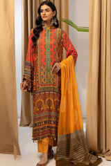 Zarki's by Riaz Arts Unstitched 3 Piece Printed Kundan Sateen Suit-KS-09