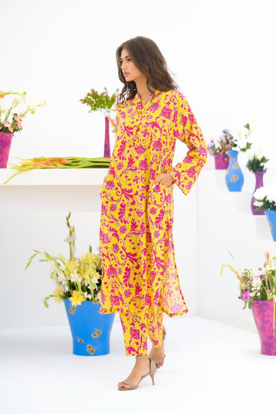 Dhaga Stitched 2 Piece Lawn Collection'2025-Matching separate 005