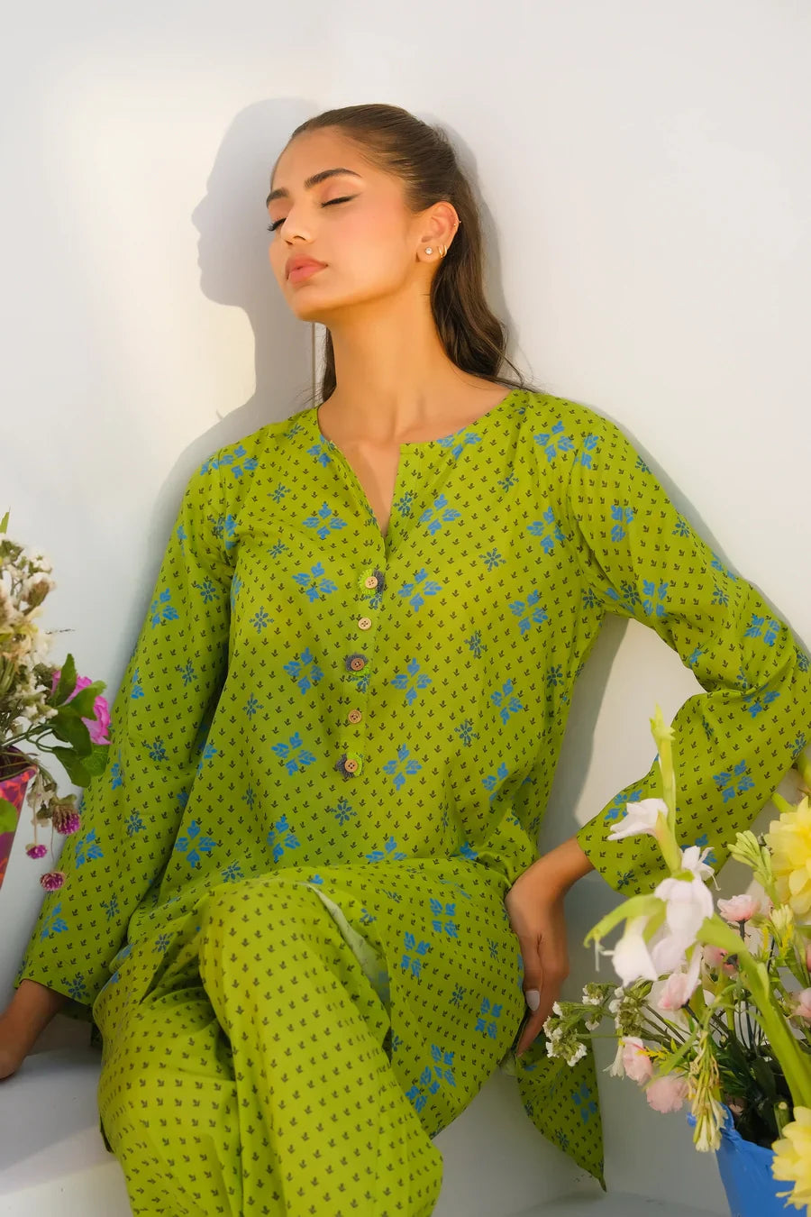 Dhaga Stitched 2 Piece Lawn Collection'2025-Matching separate 009