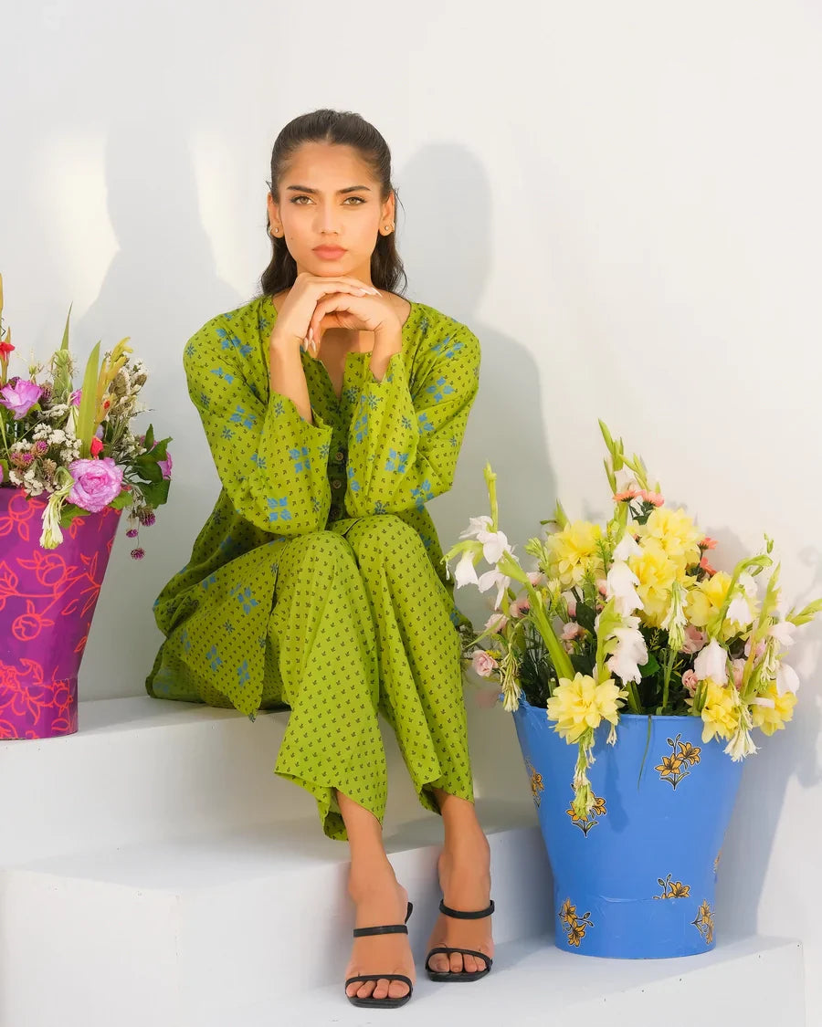 Dhaga Stitched 2 Piece Lawn Collection'2025-Matching separate 009