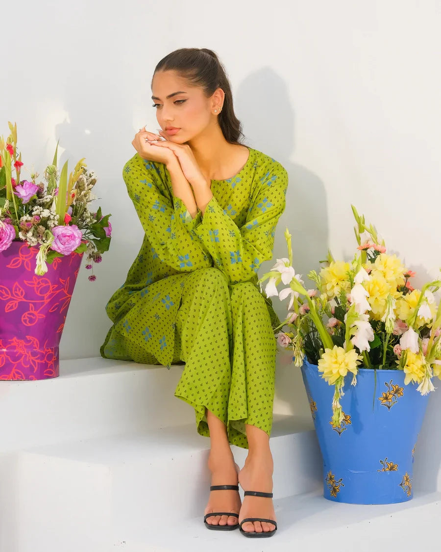 Dhaga Stitched 2 Piece Lawn Collection'2025-Matching separate 009