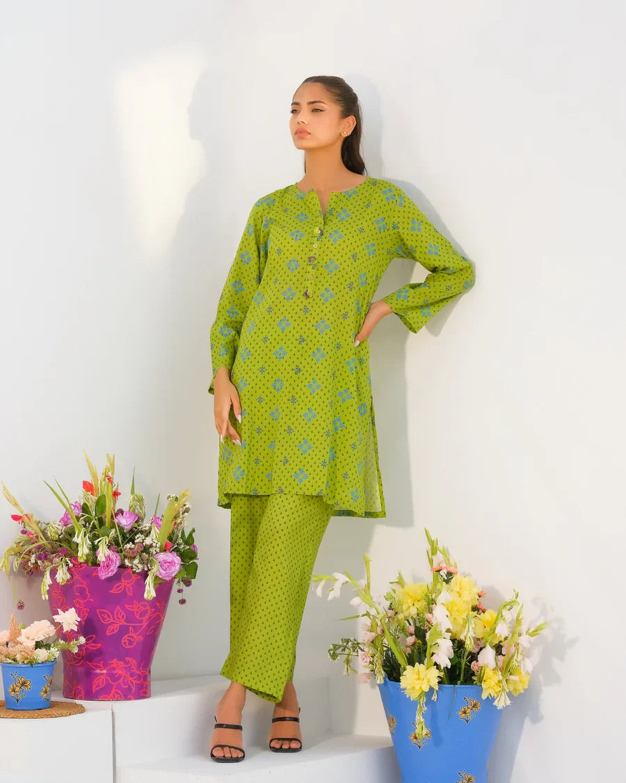 Dhaga Stitched 2 Piece Lawn Collection'2025-Matching separate 009
