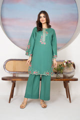 Tiraz Stitched 2 Piece Summer Suit-Zebaish