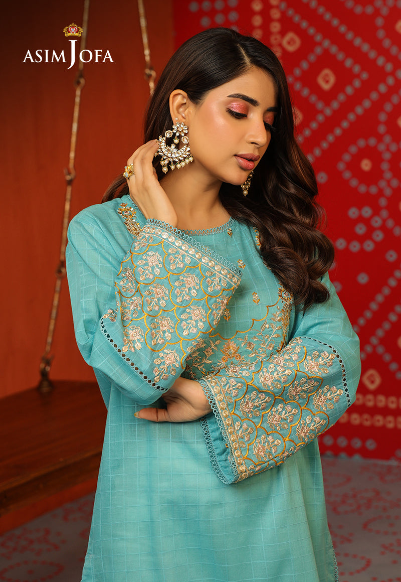Asim Jofa Tara Sitara Ajtm-13 - 1 Pc Embroidered Self Jacquard 1 Pc