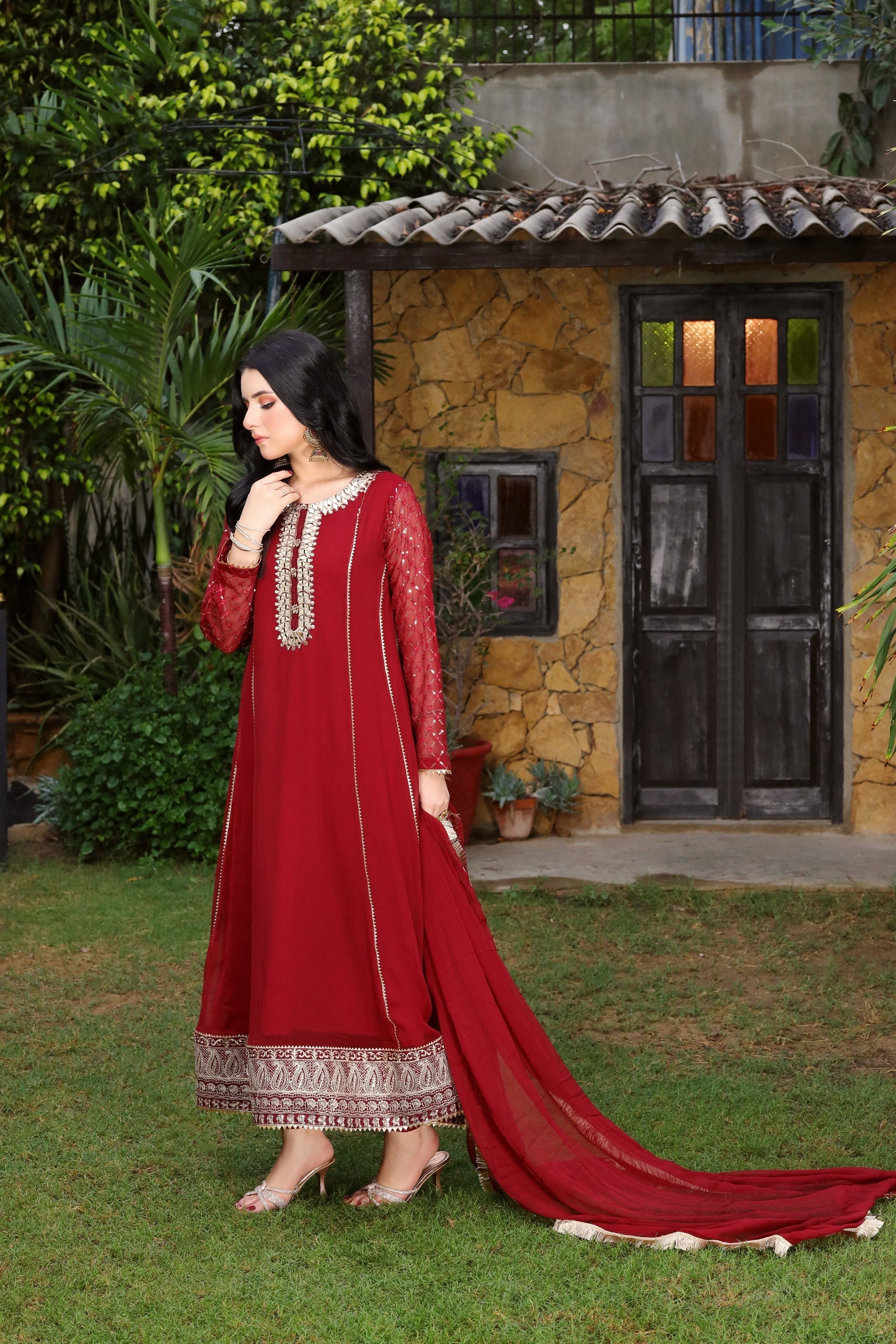 Manahils Stitched Formals Kurti 123
