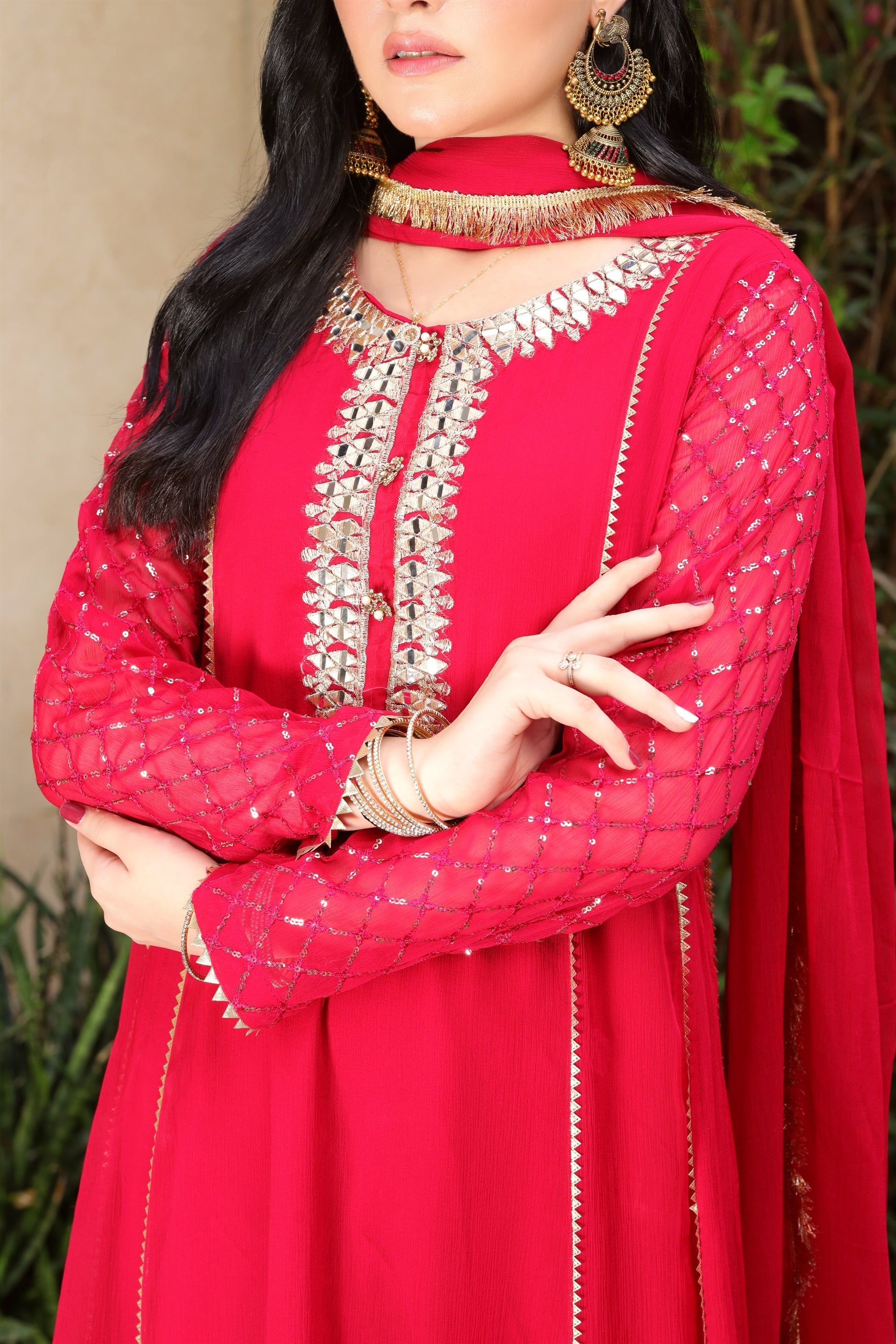 Manahils Stitched Formals Kurti 123