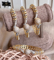 Made For Her-Lumine Zircon Bangles - 4pcs - Size 2.6 - KKB1006