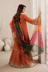Bayaan By Zarif Unstitched 3 Piece Luxury Chiffon Edit Suit-02-Sunoor